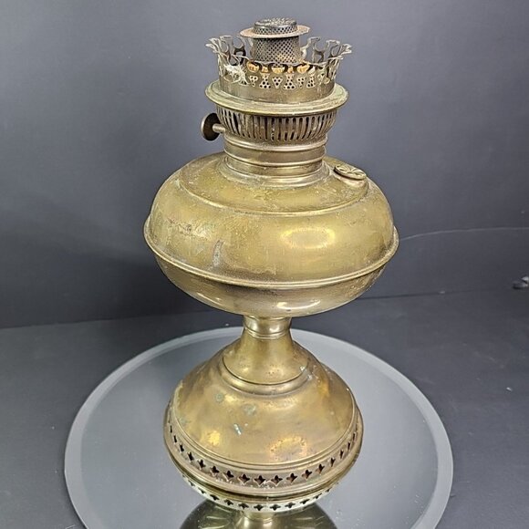 Antique Patent Mar Rayo Nickel Plated Oil Table Lamp 24.96 Feb 28 05 Untested - Picture 8 of 12